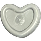 LEGO Flat Silver Heart with Small Pin