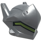 LEGO Flaches Silber Helm mit Green Eye Abschnitt (47029)