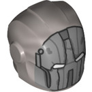 LEGO Flaches Silber Helm mit Glatt Vorderseite mit Silber Faceplate und Weiß Augen (28631 / 80747)