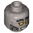 LEGO Effen Zilver Hiphop Robot Minifigure Hoofd (Verzonken Solid Stud) (3626 / 75623)