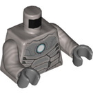 LEGO Flaches Silber Iron Man Mark 2 Armor (Trans-Clear Kopf) Minifig Torso (973 / 76382)
