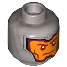 LEGO Flat Silver King's Guard Minifigure Head (Recessed Solid Stud) (3626 / 34257)