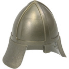 LEGO Flaches Silber Knights Helm mit Nackenschutz (3844 / 15606)