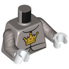 LEGO Argent plat Mickey Mouse dans Knight Armor Minifig Torse (973 / 76382)