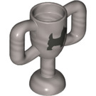 LEGO Argent plat Minifigure Trophy avec Argent Terrier Chien Modèle (10172 / 27967)