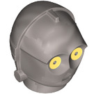LEGO Flaches Silber Protocol Droid Kopf mit Gelb Augen (10971 / 24049)