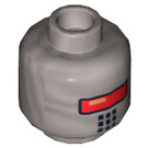 LEGO Flat Silver Robo SWAT Head (Recessed Solid Stud) (3626 / 16133)