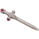 LEGO Flat Silver Sword with Transparent Red Jewels (68503)