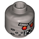 LEGO Flat Silver Wiley Fusebot Minifigure Head (Safety Stud) (3626 / 16278)