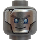 LEGO Flat Silver Zane Head (Recessed Solid Stud) (3626)