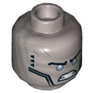 LEGO Flat Silver Zane Minifigure Head (Recessed Solid Stud) (3626 / 37203)