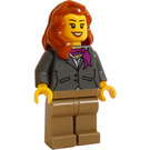 LEGO Flatbed Truck Female with Dark Orange Hair Minifigure