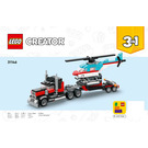 LEGO Flatbed Truck with Helicopter Set 31146 Instructions
