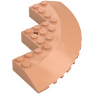 LEGO Flesh Brick 10 x 10 Round Corner with Tapered Edge (58846)