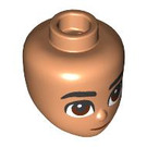 LEGO Fleisch Female Minidoll Kopf mit Brown Augen (Peter Pan) (92198 / 101830)