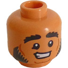 LEGO Flesh Halfling Driud Male Head (Safety Stud) (3274)