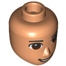 LEGO Fleisch Male Minidoll Kopf mit Brown Augen (River) (78962 / 92240)