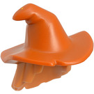 LEGO Kød Mellemlangt hår med Mørk orange Witch Hat (20606 / 88085)