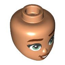 LEGO Flesh Minidoll Head with Grey Eyes and Brown Lips (Isabella) (92198 / 101102)