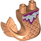 LEGO Flesh Minifigure Mermaid Tail with Candy Ice Cream Markings (75648 / 76125)
