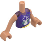 LEGO Flesh Nova with Light Yellow Shorts and Purple Top Friends Torso (73141 / 92456)