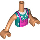 LEGO Vleeskleur Olivia - Dark Roze Overalls Friends Torso (73141 / 92456)