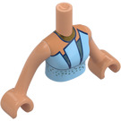 LEGO Flesh Olivia with Light Blue Top and Skirt Friends Torso (73152 / 92456)