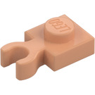 LEGO Carne Piastra 1 x 1 con Verticale Clip (Spessa "O" aperta) (44860 / 60897)