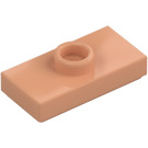 LEGO Flesh Plate 1 x 2 with 1 Stud (with Groove and Bottom Stud Holder) (15573 / 78823)