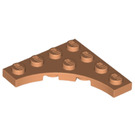 LEGO Huidskleurig Plaat 4 x 4 met Circular Cut Out (35044)