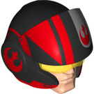 LEGO Flesh Poe Dameron Head with Helmet (24198)