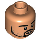 LEGO Flesh Sami Khedira, No. 6 Minifigure Head (Recessed Solid Stud) (3626 / 26622)