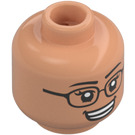 LEGO Flesh Soccer Player, Female, Blue Uniform, Tan Ponytail Minifigure Head (Recessed Solid Stud) (3626 / 100314)