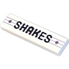 LEGO Tile 1 x 4 with SHAKES Sticker