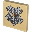 LEGO Dlaždice 2 x 2 s Hogwarts Crest Samolepka s drážkou