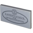 LEGO Tile 2 x 4 with Xavier's School For Gifted Youngsters Sticker