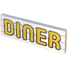 LEGO Tile 2 x 6 with DINER Sticker