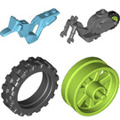 LEGO Flywheel Dirt Bike with Lime Rear Wheel