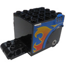 LEGO Flywheel Motor 9 x 4 x 8 x 3.33 mit Flamme Aufkleber (54802)