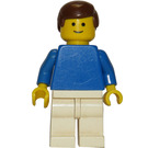 LEGO Fodboldspiller hvid og Blå Team med Standard Grin Minifigur