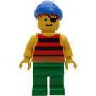 LEGO Forbidden Cove Pirat med Rød og Svart Striped Skjorte Minifigur