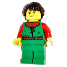 LEGO Forest Hideout Woman with Dark Brown Ponytail Minifigure