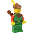 LEGO Forestman with Bow and Arrow, Yellow Feather and Brown Hat Set 6077 Minifigure