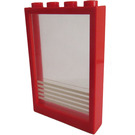 LEGO Frame 1 x 4 x 5 with Transparent Glass with 5 White Stripes Sticker (2493)