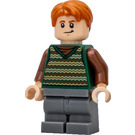 LEGO Fred Weasley med Mörkgrön Striped Jumper Minifigur