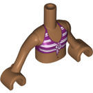 LEGO Friends Torso, with Binkini Top with Stripes Pattern (92456)