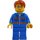 LEGO Garage Worker s Modrá Bunda Minifigurka