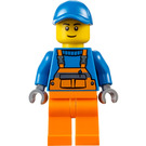 LEGO Garbage Collector met Oranje Bib Overalls Minifiguur