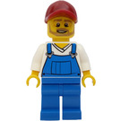 LEGO Gardener Georg in Overalls minifiguur