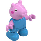 LEGO George Pig con Azure Superiore Figura Duplo